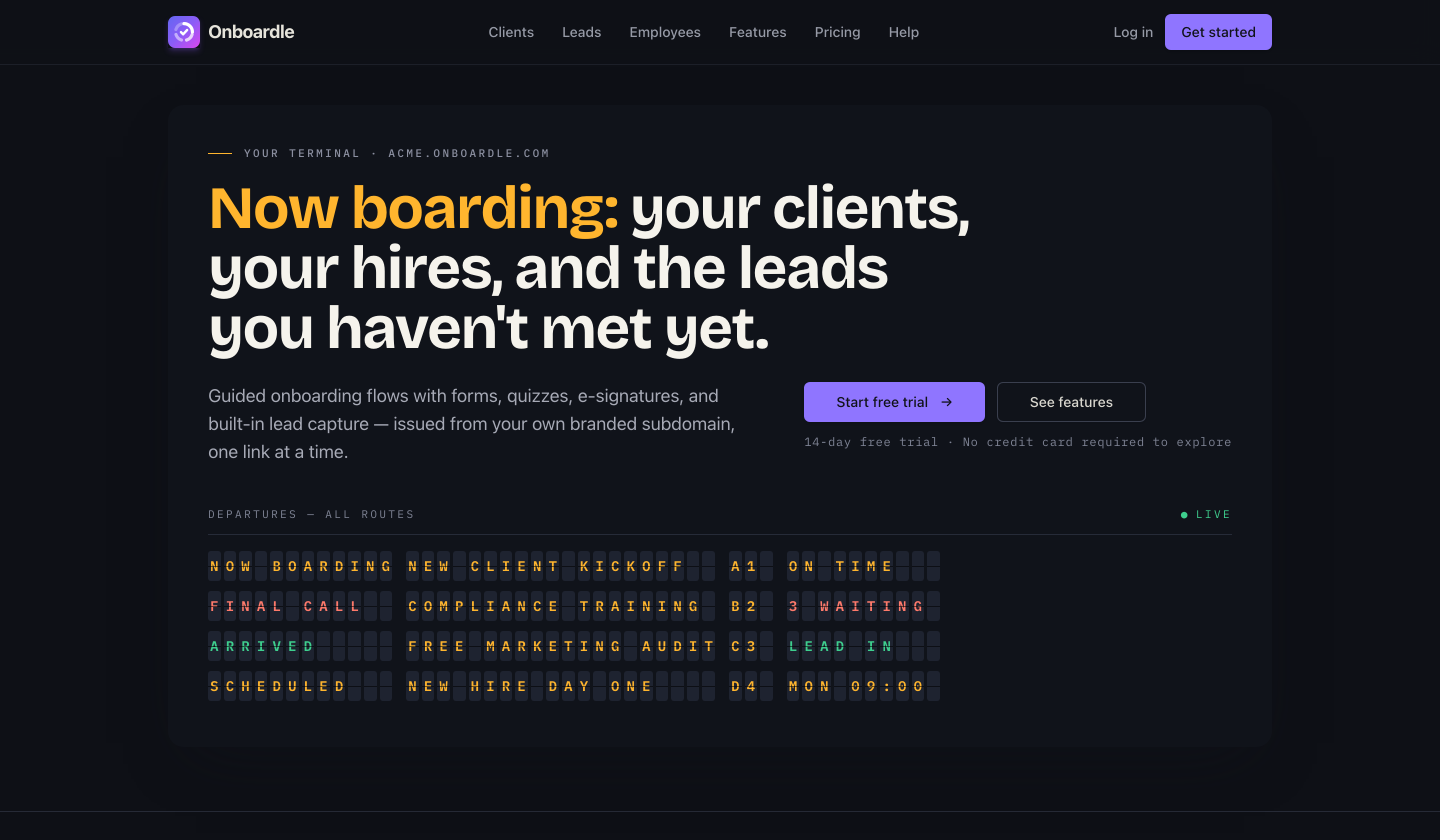 Onboardle screenshot