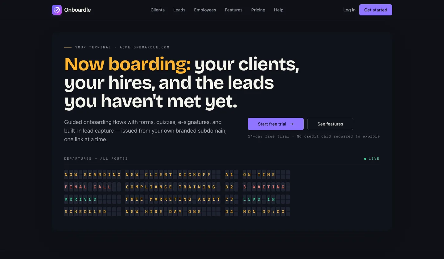 Onboardle screenshot